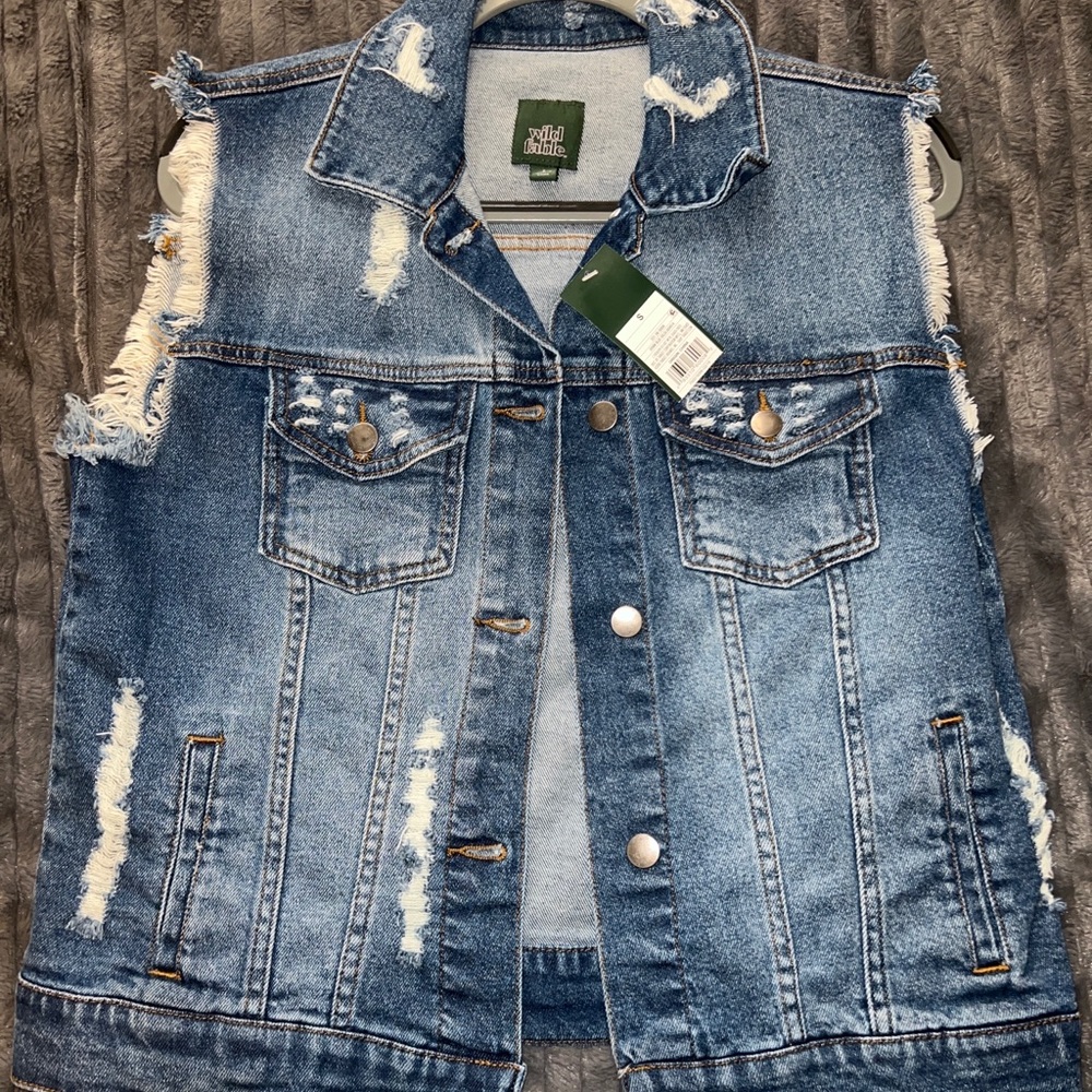 Small Denim Trucker Vest